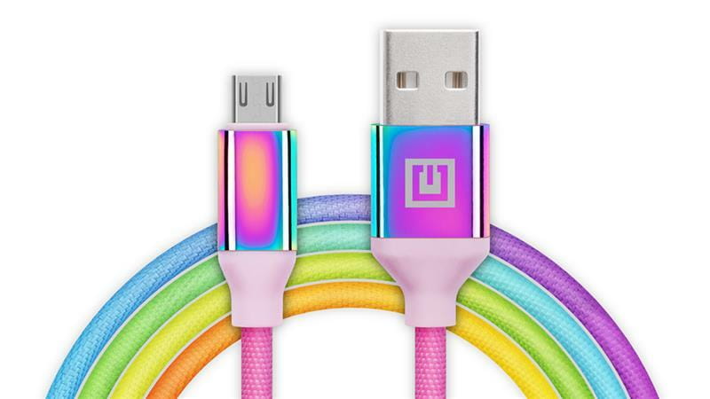 Кабель REAL-EL Premium USB - micro USB (M/M), 1 м, Rainbow (EL123500052)