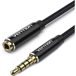 Кабель Vention 3.5 мм - 3.5 мм (M/F), 1.5 м, черный (BHBBG)