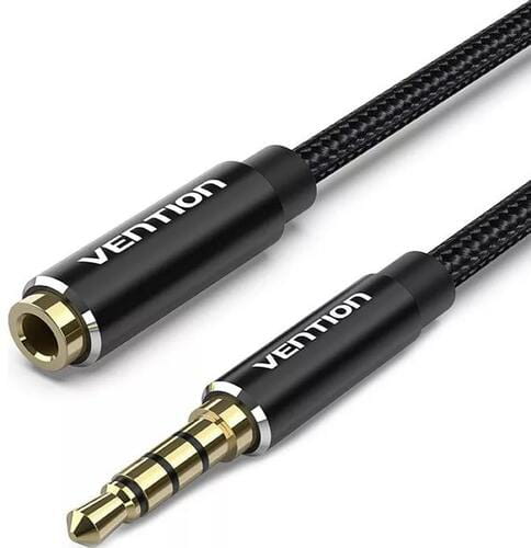 Photos - Cable (video, audio, USB) Vention Кабель  3.5 мм - 3.5 мм (M/F), 1.5 м, чорний  BHBBG (BHBBG)