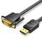 Фото - Кабель Vention DisplayPort - DVI (M/M), 1.5 м, Black (HAFBG) | click.ua