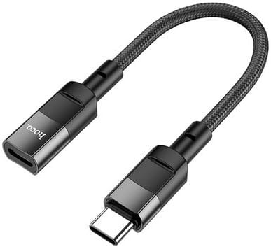 Адаптер Hoco U107 USB Type-C - Lightning (M/F), 0.1 м, Black (U107CLB)