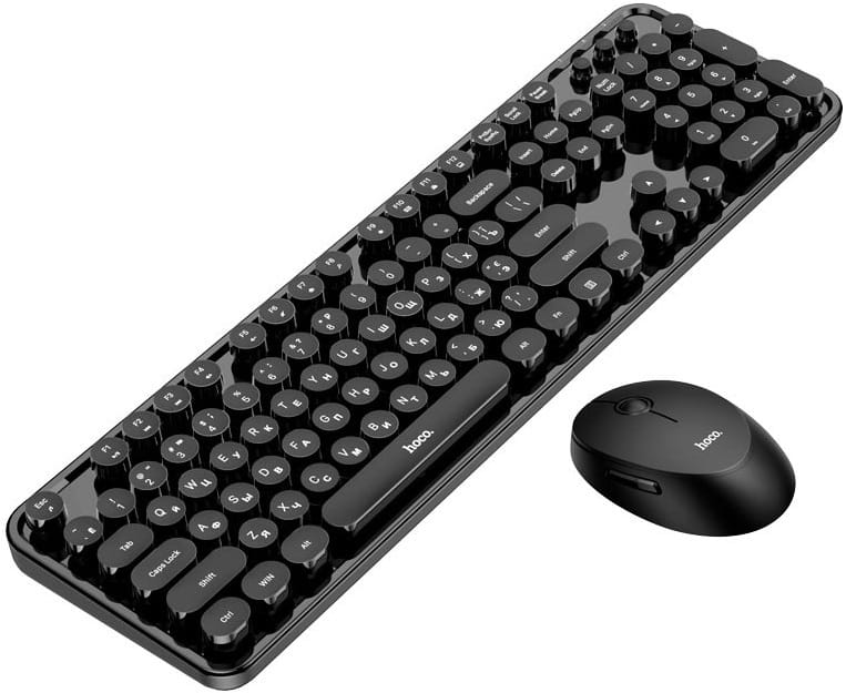 Комплект (клавиатура, мышь) беспроводной Hoco DI25 Palladis Black (DI25B)