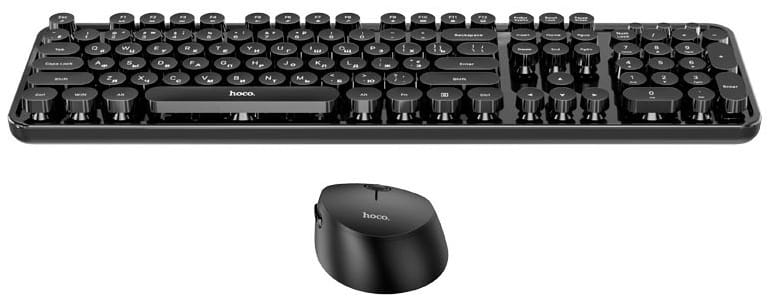 Комплект (клавіатура, мишка) бездротовий Hoco DI25 Palladis Black (DI25B)