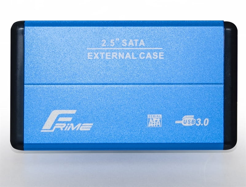 Внешний карман Frime SATA HDD/SSD 2.5", USB 3.0, Metal, Blue (FHE22.25U30)