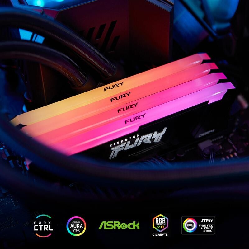 Модуль памяти DDR4 2x8GB/3600 Kingston Fury Beast RGB Black (KF436C17BB2AK2/16)