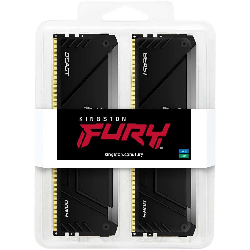 Модуль памяти DDR4 2x8GB/3600 Kingston Fury Beast RGB Black (KF436C17BB2AK2/16)