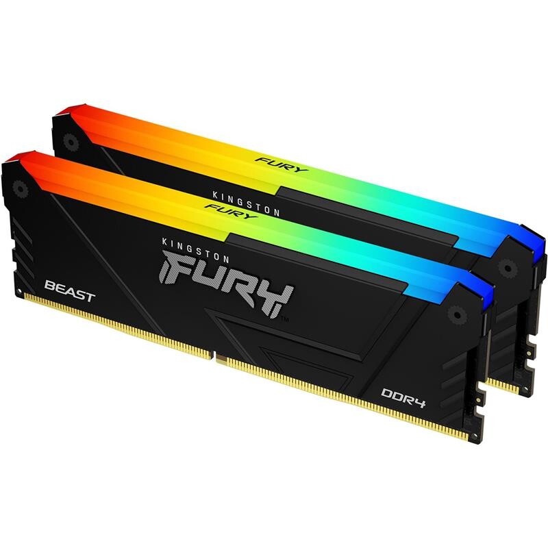 Модуль памяти DDR4 2x8GB/3600 Kingston Fury Beast RGB Black (KF436C17BB2AK2/16)
