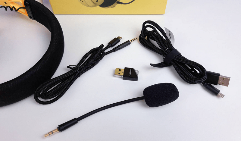 Bluetooth-гарнiтура Hator Hyperpunk 2 Wireless Tri-mode Black/Yellow (HTA-857)