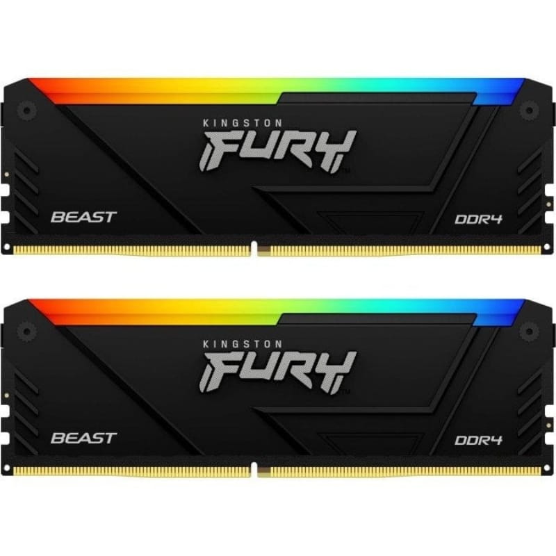 Модуль пам`яті DDR4 2x8GB/3200 Kingston Fury Beast RGB (KF432C16BB2AK2/16)