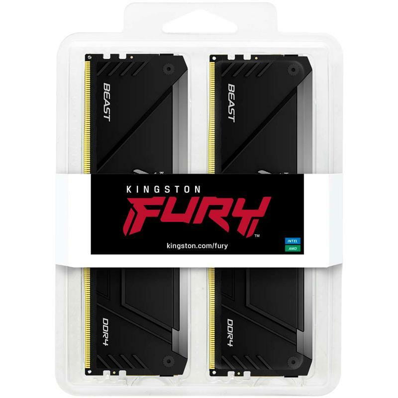 Модуль памяти DDR4 2x8GB/3200 Kingston Fury Beast RGB (KF432C16BB2AK2/16)
