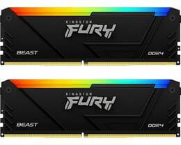 Модуль пам`яті DDR4 2x8GB/3200 Kingston Fury Beast RGB (KF432C16BB2AK2/16)