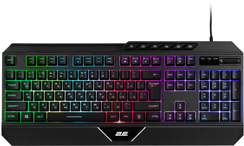 Клавиатура 2E Gaming KG315 RGB USB Black Ukr (2E-KG315UBK)