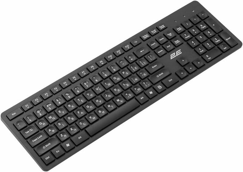 Клавиатура беспроводная 2E KS260 WL EN/UKR Black (2E-KS260WB)