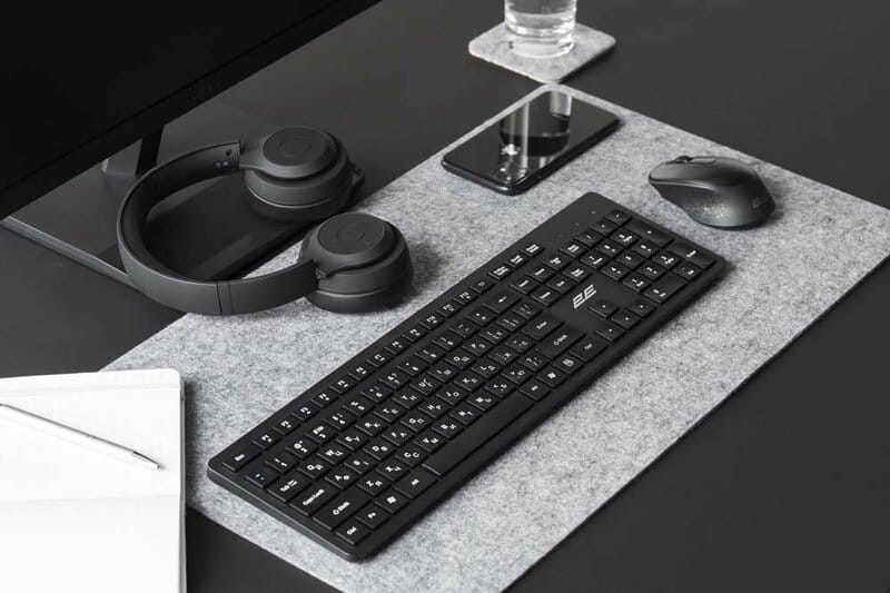 Клавиатура беспроводная 2E KS260 WL EN/UKR Black (2E-KS260WB)
