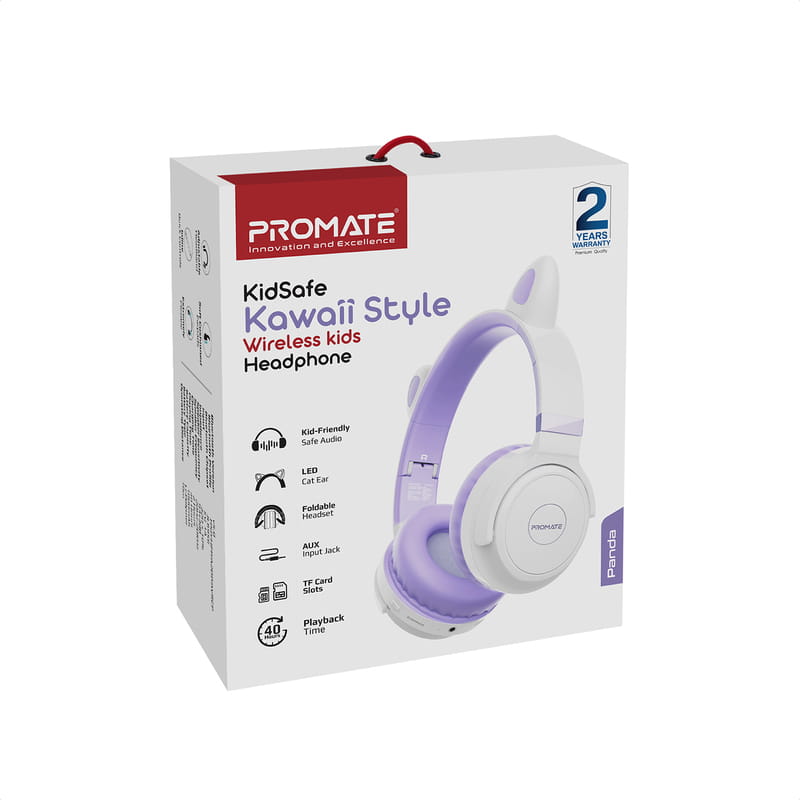 Bluetooth-гарнитура Promate Panda Lilac