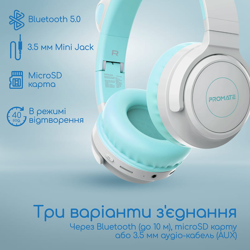 Bluetooth-гарнитура Promate Panda Aqua