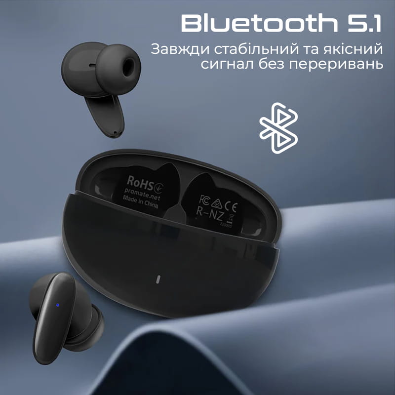 Bluetooth-гарнітура Promate Lush Black