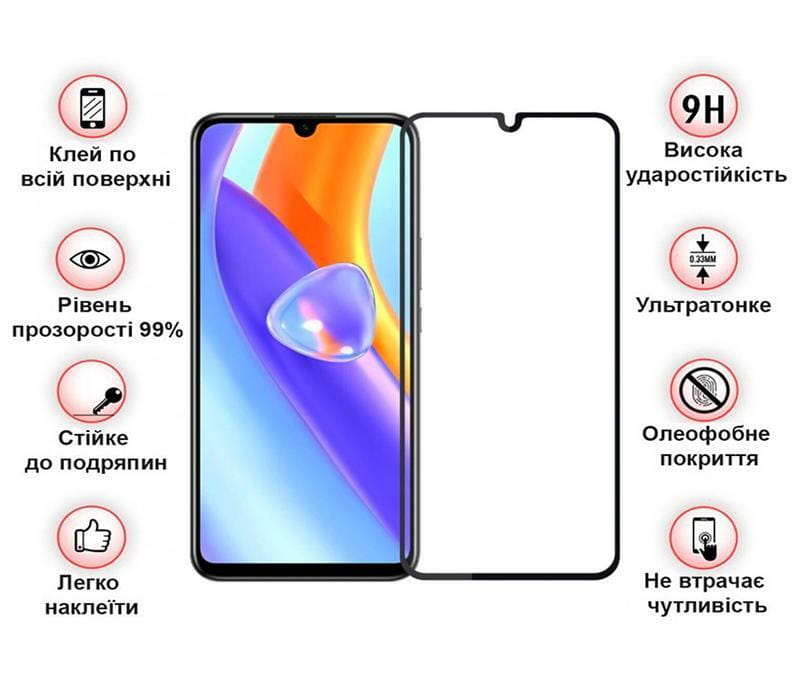 Защитное стекло BeCover для ZTE Blade A72/A72s/V40 Vita Black (708391)