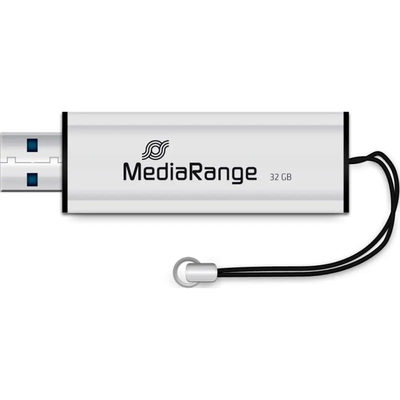 Флеш-накопитель USB3.0 32GB MediaRange Black/Silver (MR916)