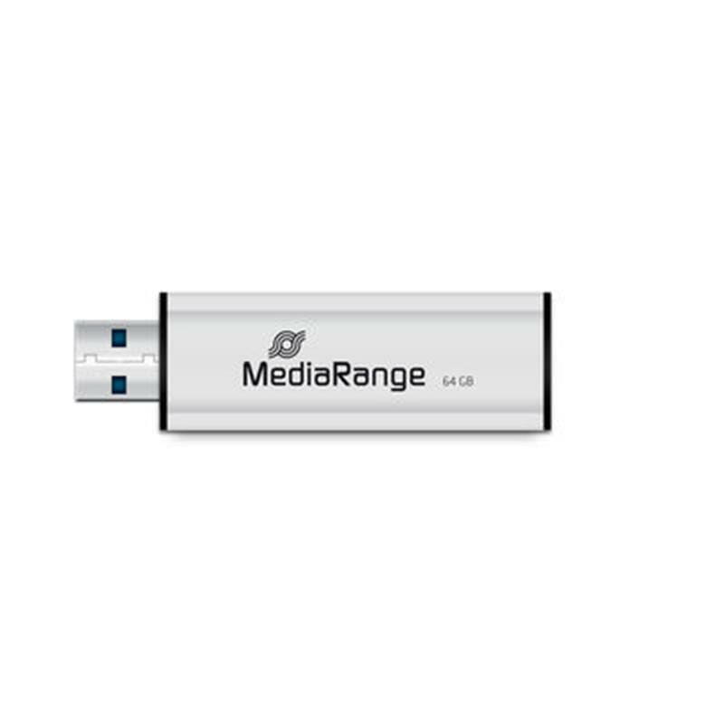 Флеш-накопитель USB3.0 64GB MediaRange Black/Silver (MR917)