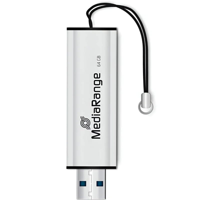 Флеш-накопитель USB3.0 64GB MediaRange Black/Silver (MR917)