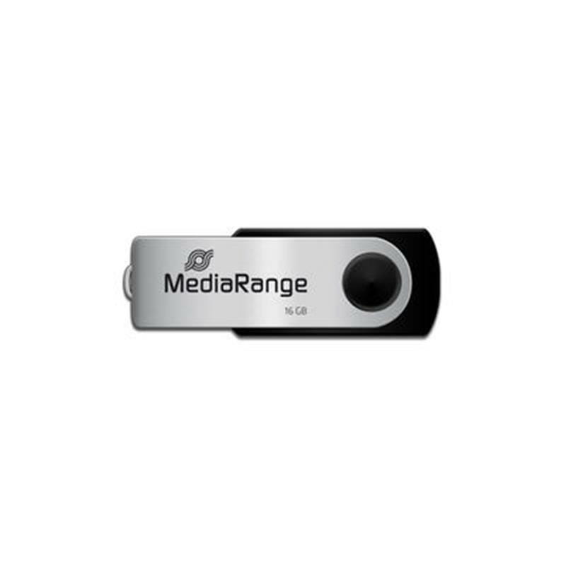 Флеш-накопитель USB2.0 16GB MediaRange Black/Silver (MR910)