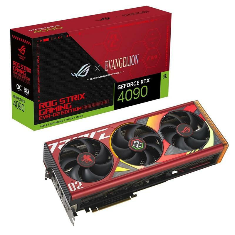 Видеокарта GF RTX 4090 24GB GDDR6X ROG Strix OC EVA-02 Edition Asus (ROG-STRIX-RTX4090-O24G-EVA-02-EDITION)