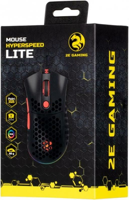 Мышь 2E Gaming HyperSpeed Lite RGB Black (2E-MGHSL-BK)