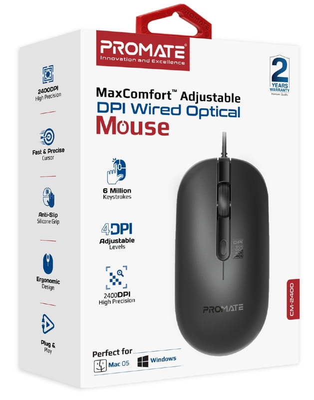 Мышь Promate CM-2400 Black