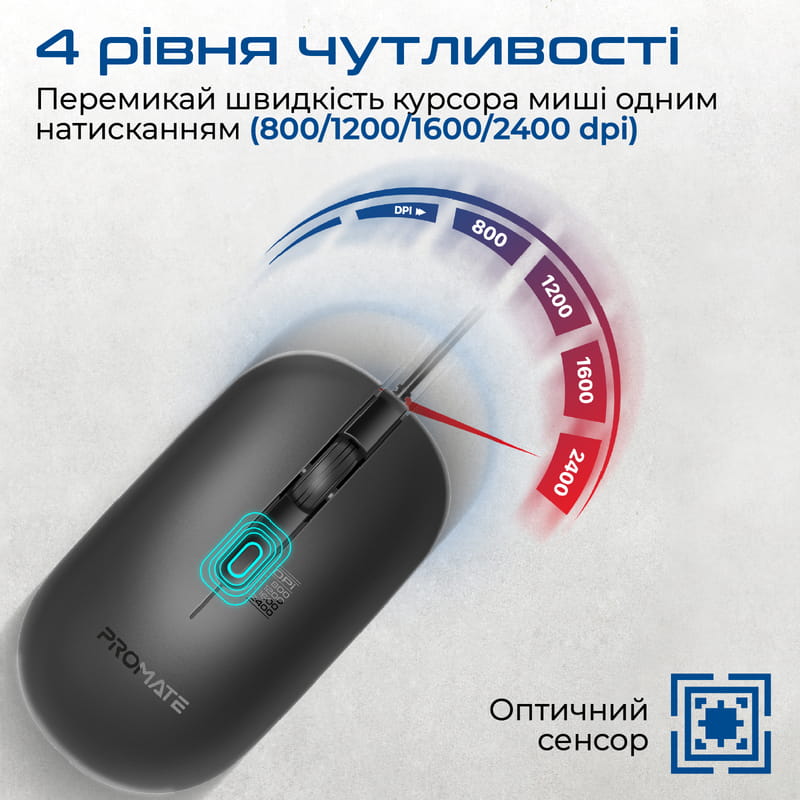 Мышь Promate CM-2400 Black