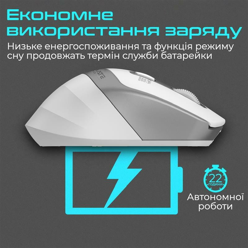 Миша бездротова Promate Samit White