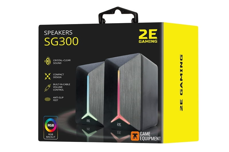 Акустична система 2E Gaming Speakers SG300 RGB Black (2E-SG300B)