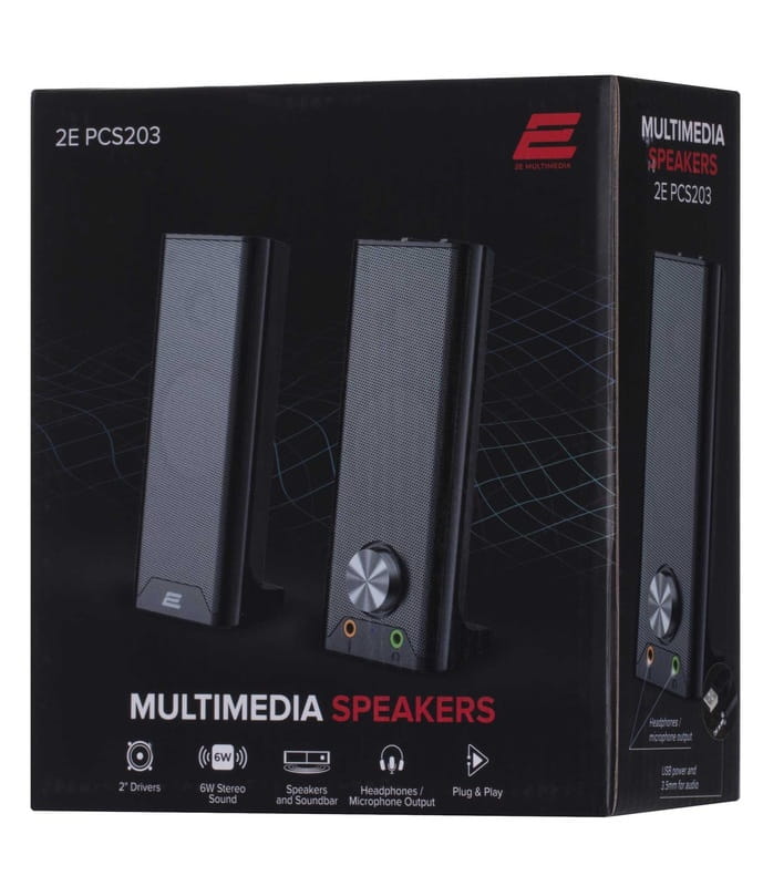 Акустическая система 2E PCS203 Black (2E-PCS203BK)