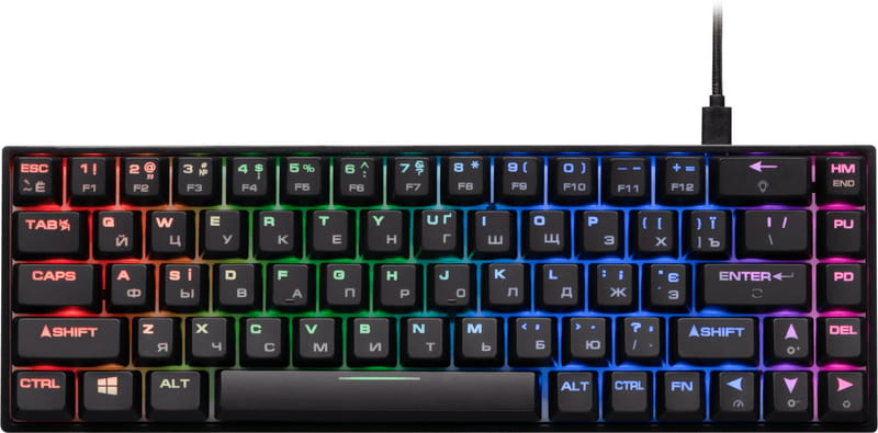Клавіатура 2E Gaming KG370UBK-BL RGB Gateron Blue Switch Black (2E-KG370UBK-BL)
