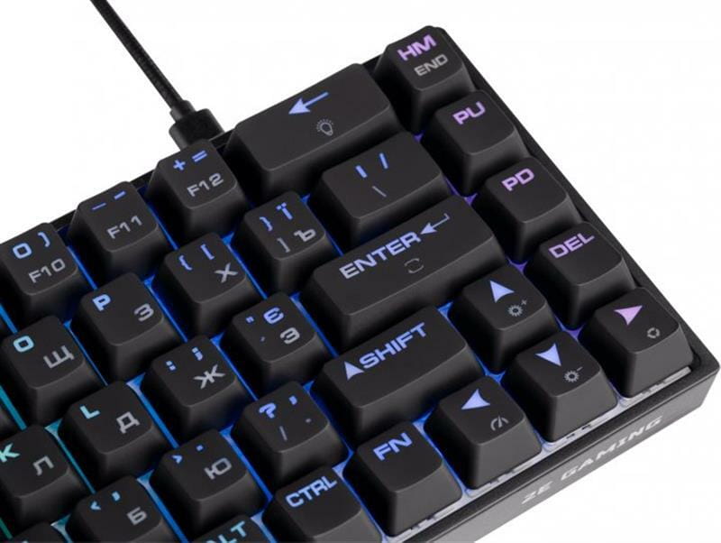 Клавиатура 2E Gaming KG370UBK-BL RGB Gateron Blue Switch Black (2E-KG370UBK-BL)
