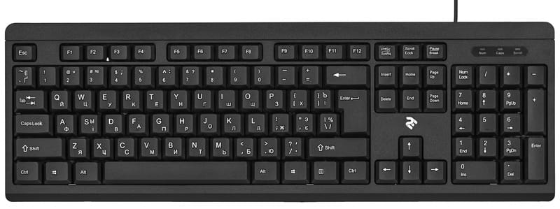 Клавиатура 2E KS108 Slim Black (2E-KS108UB)