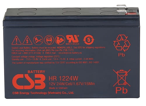 Фото - Батарея для ДБЖ CSB Акумуляторна батарея  12V 6.5AH (C) AGM HR1224W 