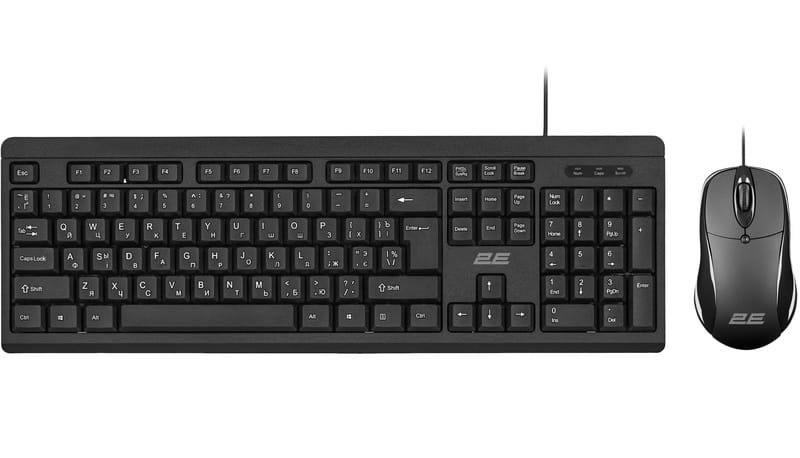 Комплект (клавіатура, мишка) 2E MK401 (2E-MK401UB) Black USB