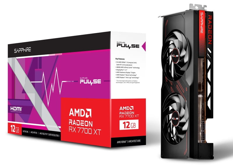 Відеокарта AMD Radeon RX 7700 XT 12GB GDDR6 Pulse Gaming Sapphire (11335-04-20G)