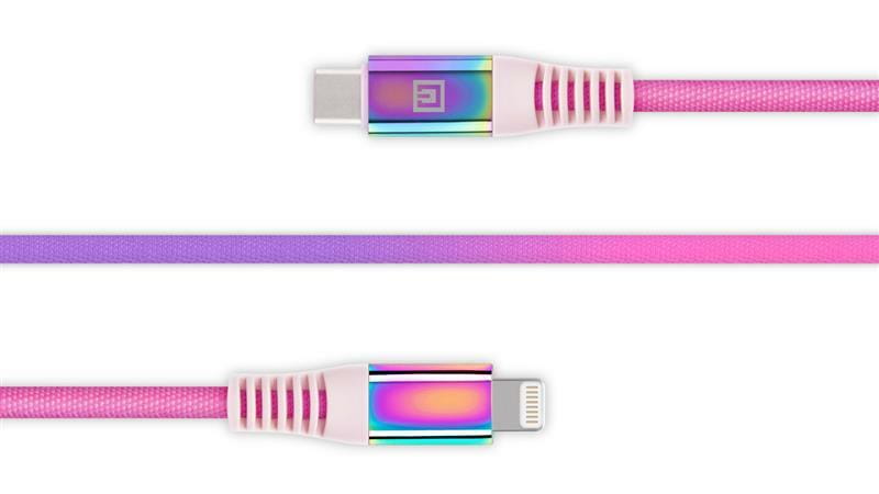 Кабель REAL-EL USB Type-C - Lightning (M/M), 1 м, Rainbow (EL123500054)