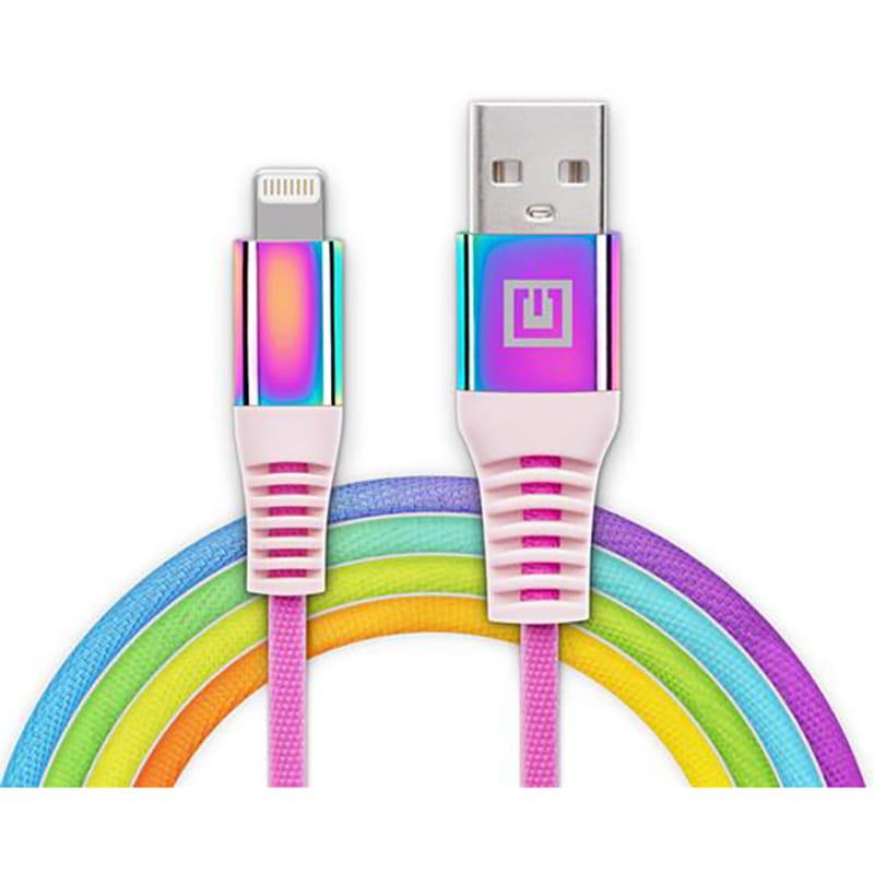 Кабель REAL-EL USB - Lightning (M/M), 1 м, Rainbow (EL123500051)
