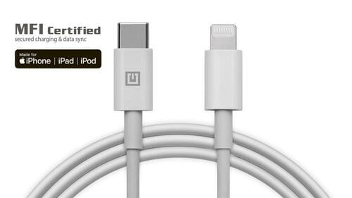 Photos - Cable (video, audio, USB) REAL-EL Кабель  USB Type-C - Lightning (M/M), 2 м, White  EL12 (EL123500058)