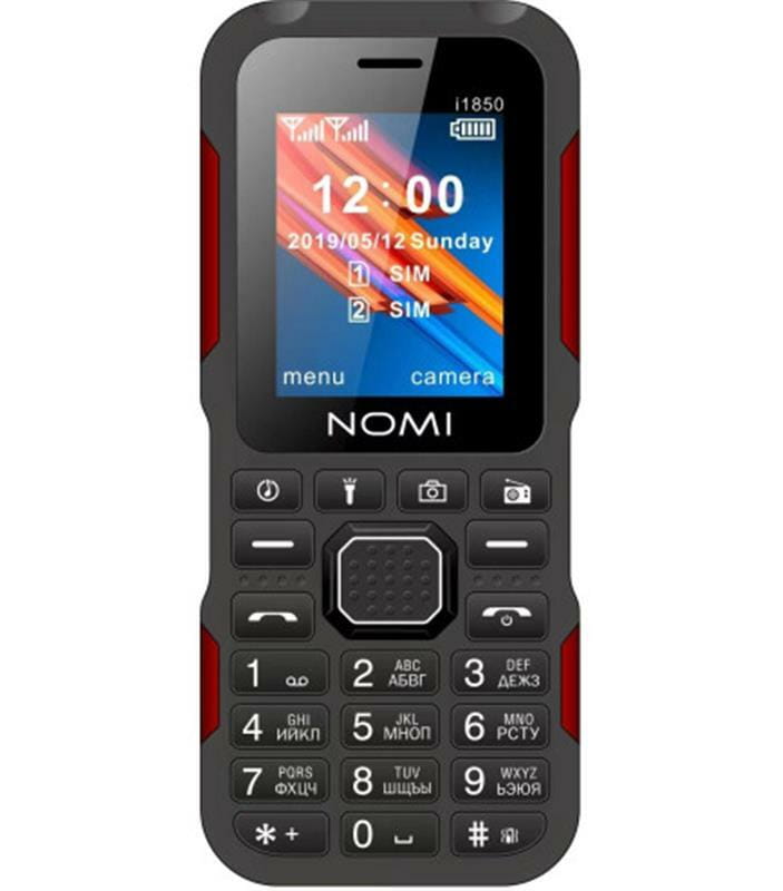 Мобильный телефон Nomi i1850 Dual Sim Black-Red