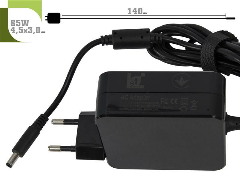 Блок питания 1StCharger для ноутбука Dell 19.5V 65W 3.34A 4.5х3.0мм Wall Mount (WM1ST19.5V65W4530D)