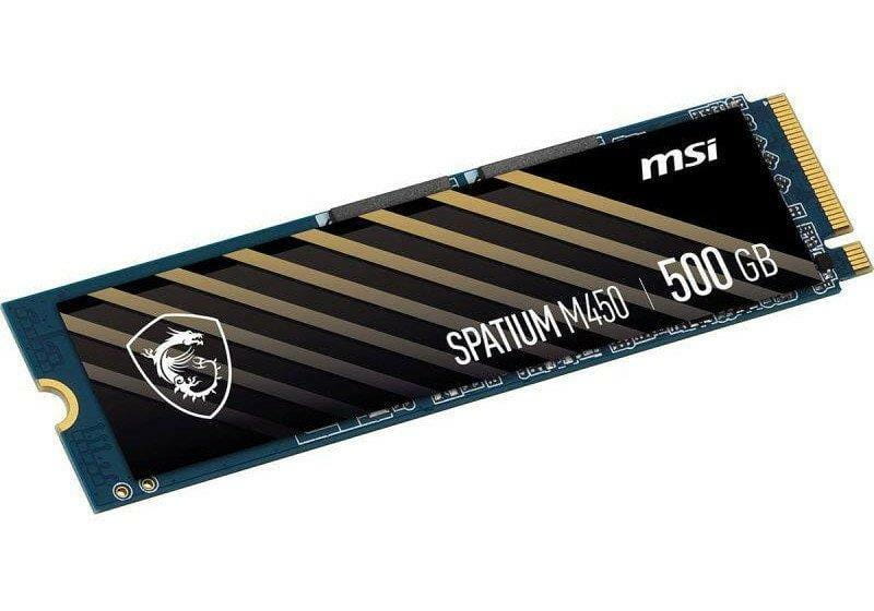 Накопитель SSD  500GB MSI Spatium M450 M.2 2280 PCIe 4.0 x4 NVMe 3D NAND TLC (S78-440K220-P83)