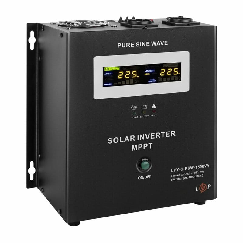 Сонячний інвертор (ДБЖ) LogicPower LPY-С-PSW-1500VA (1050Вт) MPPT 24V (LP19541)