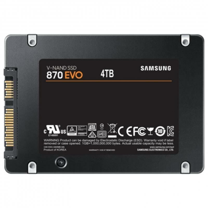 Накопичувач SSD 4TB Samsung 870 EVO 2.5" SATAIII MLC (MZ-77E4T0BW)