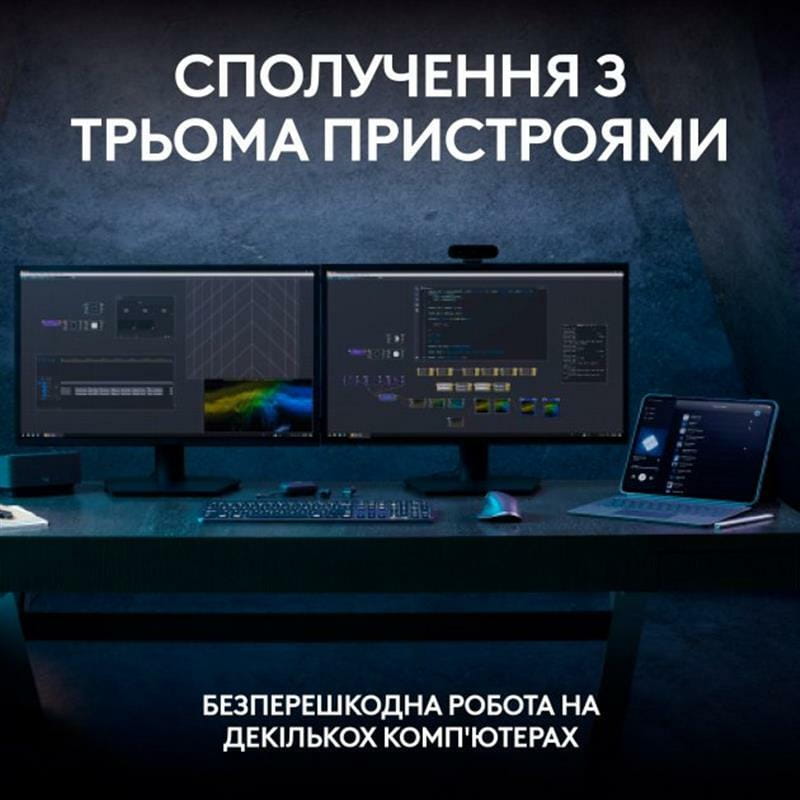 Клавиатура беспроводная Logitech MX Keys S Plus Palm Rest Graphite (920-011589)