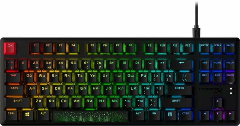 Клавиатура HyperX Alloy Origins Core PBT Red RGB Black (639N7AA)