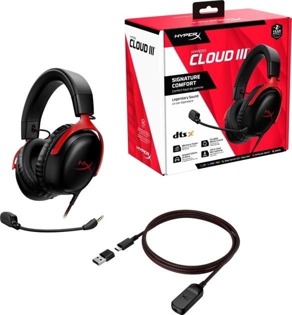 Гарнитура HyperX Cloud III Black/Red (727A9AA)